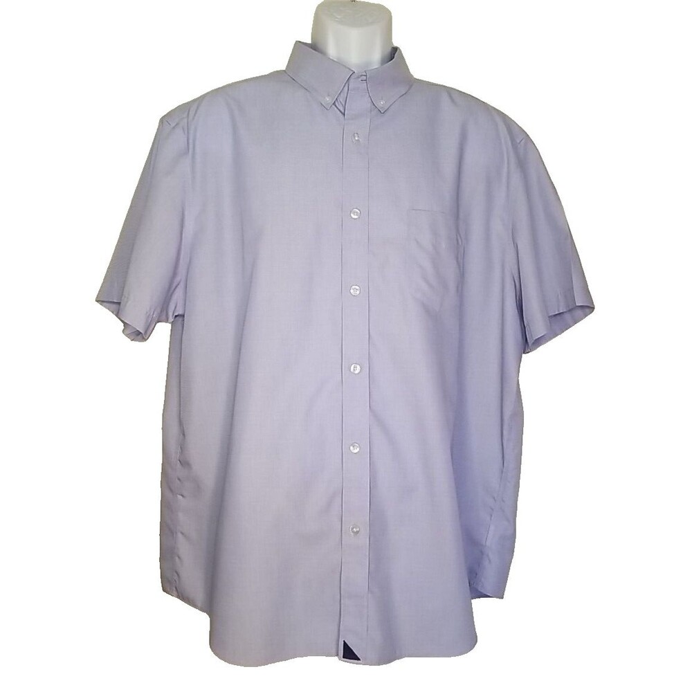 Untuckit Hillstowe Short Sleeve Button Up Shirt BLue Men sz XXL NWOT #35648   T5